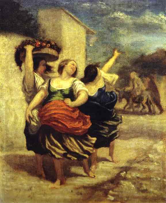 WikiOO.org – 美術百科全書 - 繪畫，作品 Honoré Daumier - 米勒 ,  他 儿子  和 驴 ( 乐 穆尼耶 , 儿子 酒坊 等 l'ane )