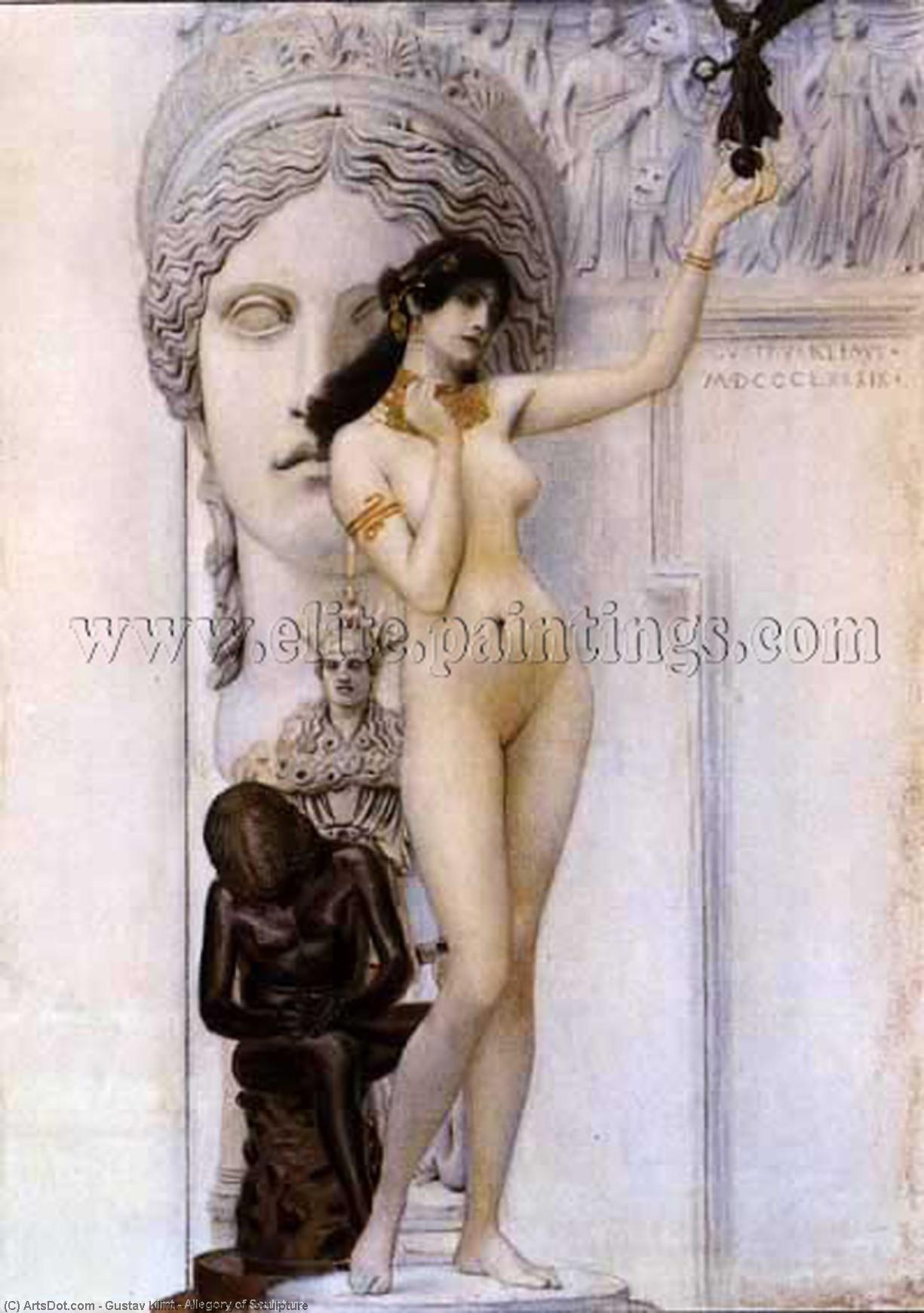 Wikioo.org - The Encyclopedia of Fine Arts - Painting, Artwork by Gustav Klimt - Allegory of Sculpture