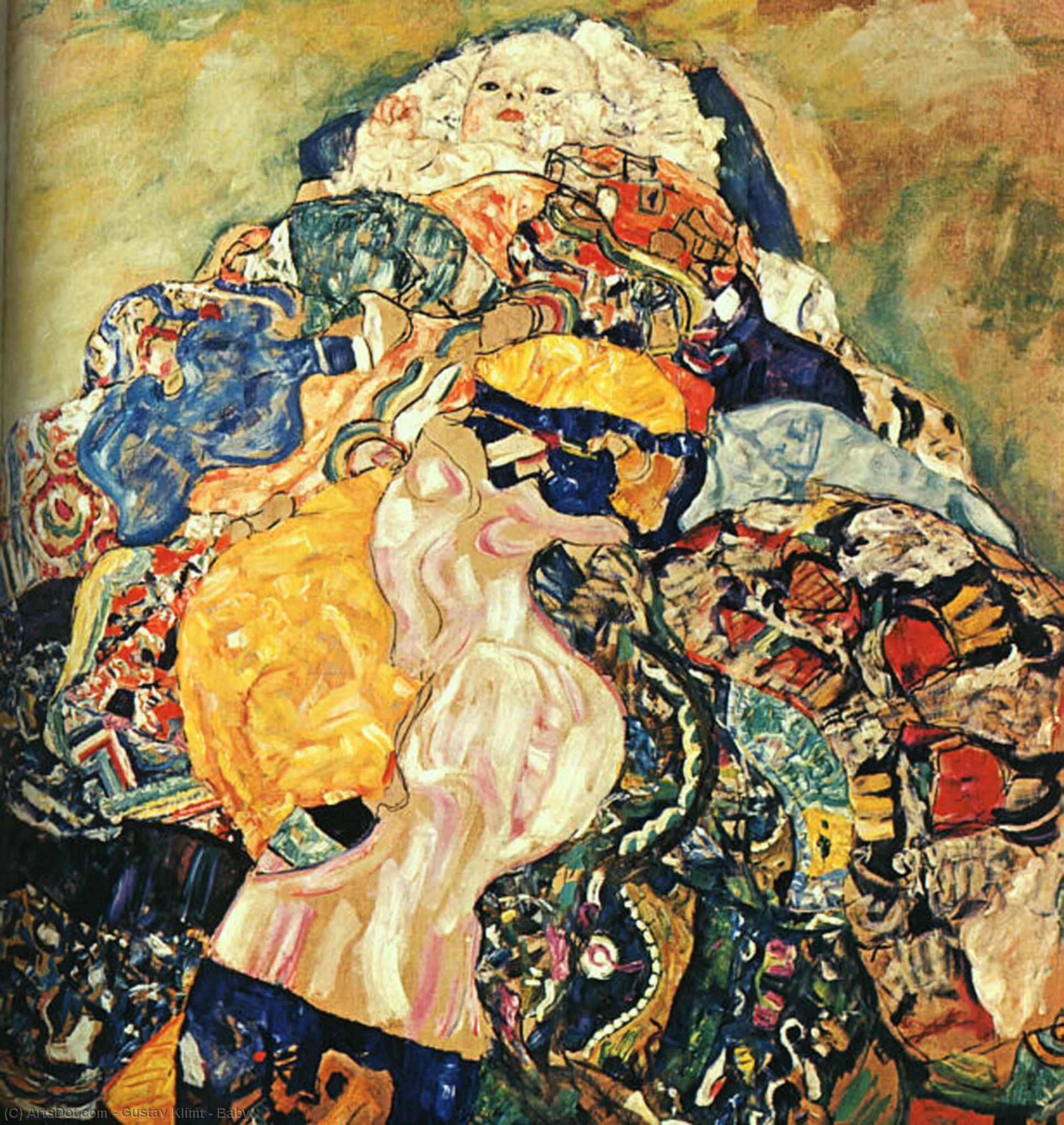 Wikoo.org - موسوعة الفنون الجميلة - اللوحة، العمل الفني Gustav Klimt - Baby