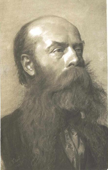 Wikioo.org – L'Encyclopédie des Beaux Arts - Peinture, Oeuvre de Gustav Klimt - eines mannes brustbild bärtigen je suis Dreiviertelprofil