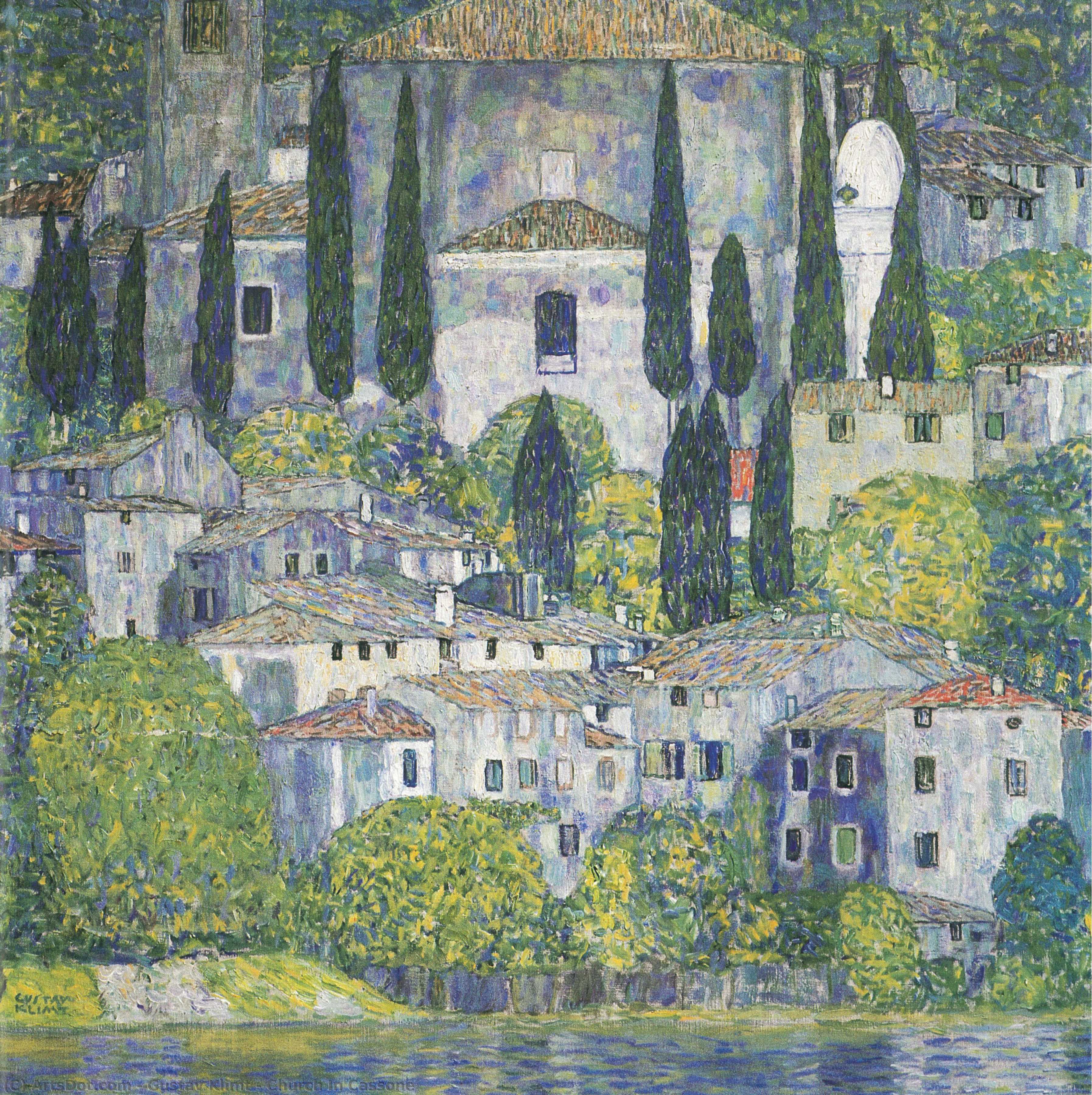 Wikioo.org - The Encyclopedia of Fine Arts - Painting, Artwork by Gustav Klimt - Church In Cassone