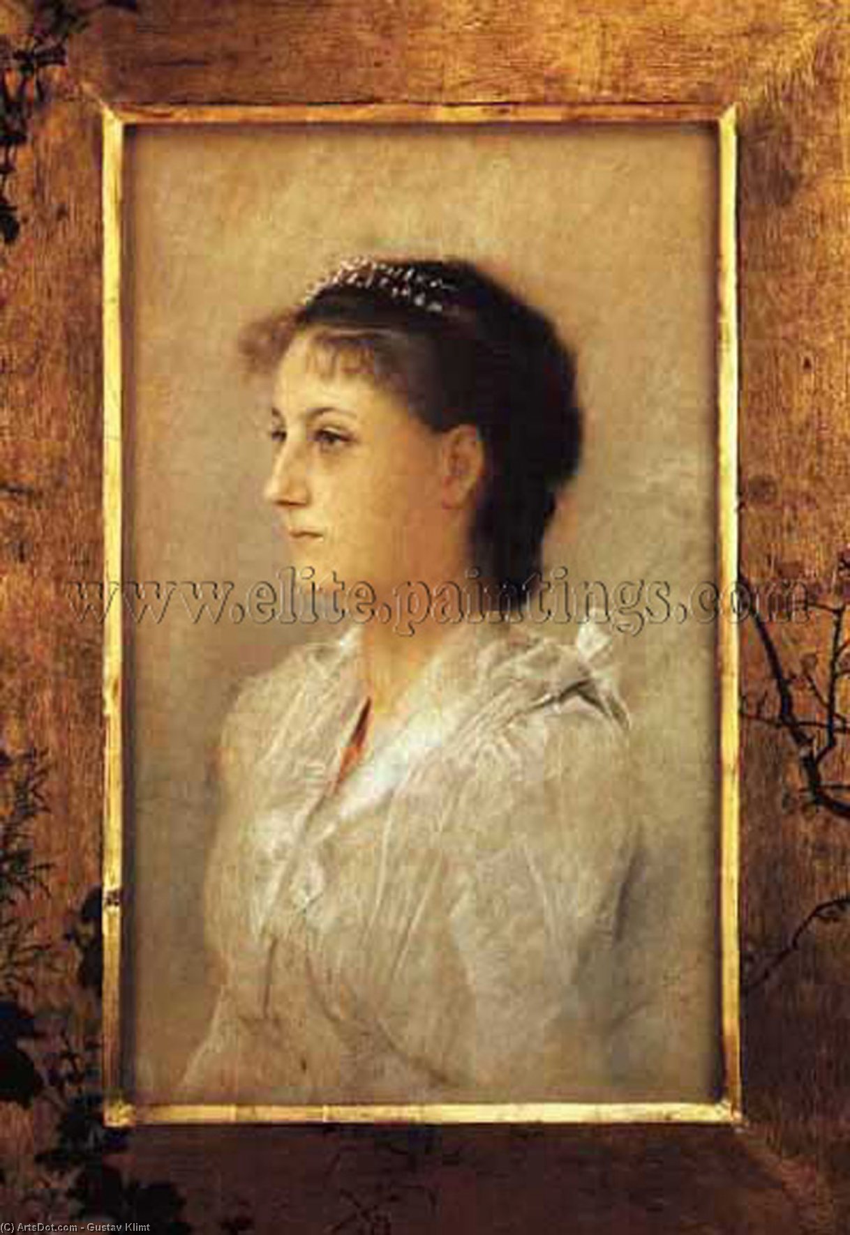 WikiOO.org - Encyclopedia of Fine Arts - Maleri, Artwork Gustav Klimt - Emilie Flöge at the age of seventeen