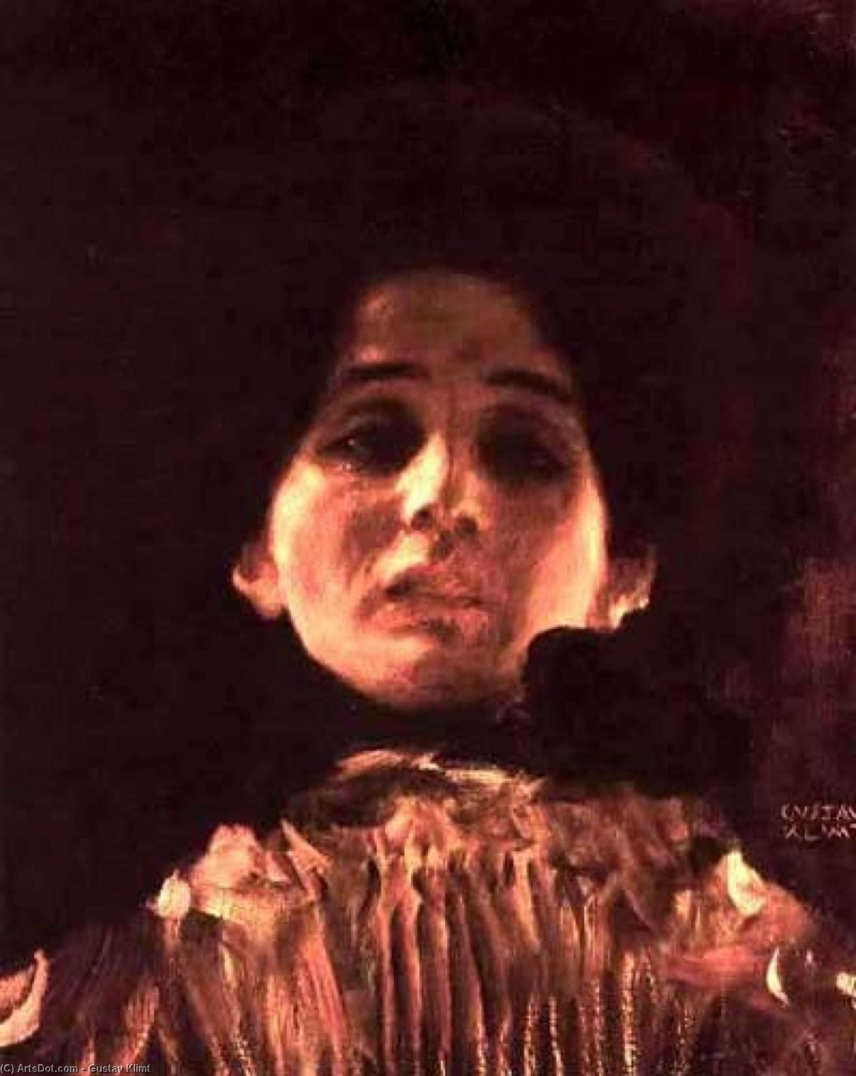WikiOO.org – 美術百科全書 - 繪畫，作品 Gustav Klimt - 面部肖像，夫人