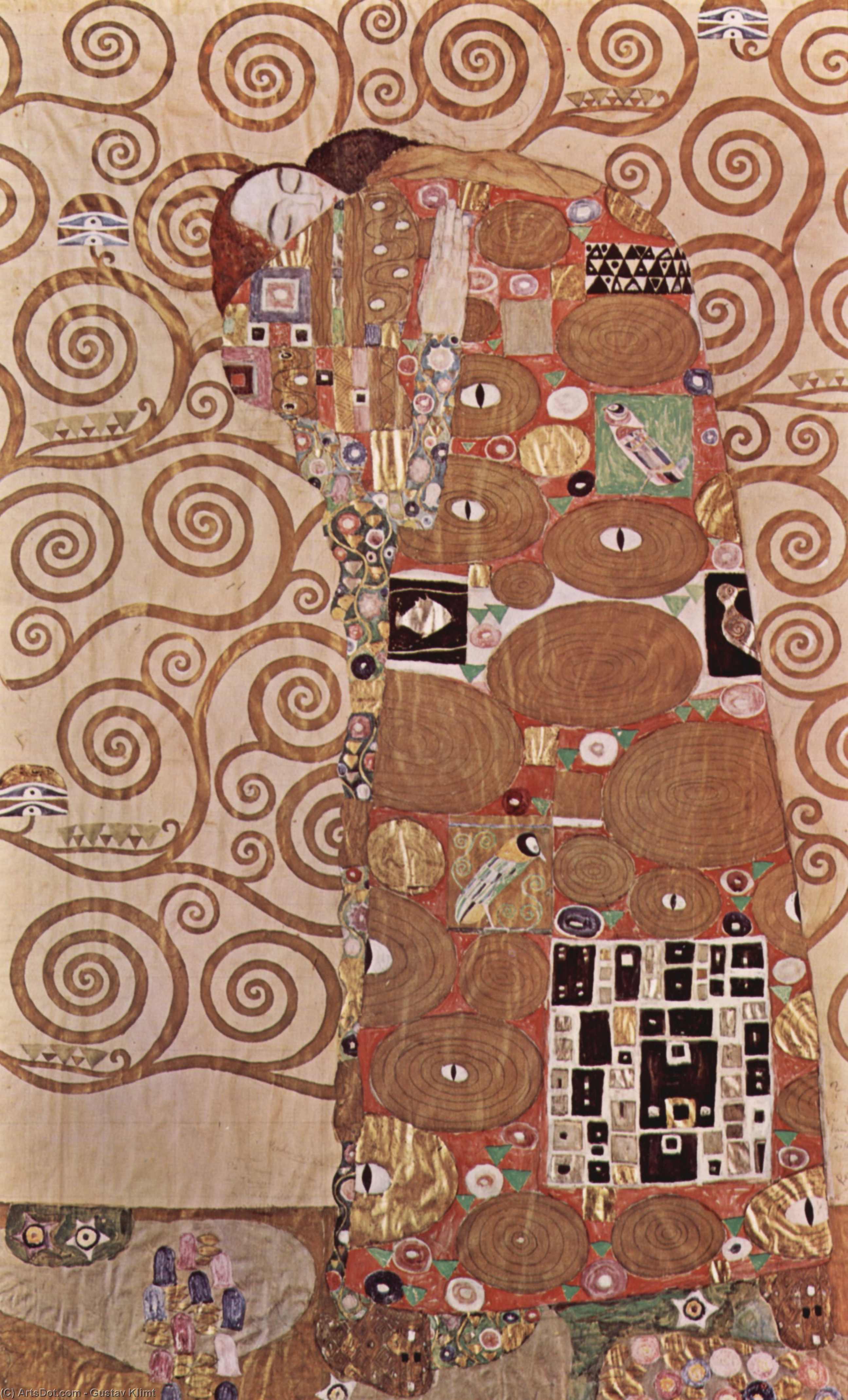 Wikioo.org - The Encyclopedia of Fine Arts - Painting, Artwork by Gustav Klimt - Fulfillment1
