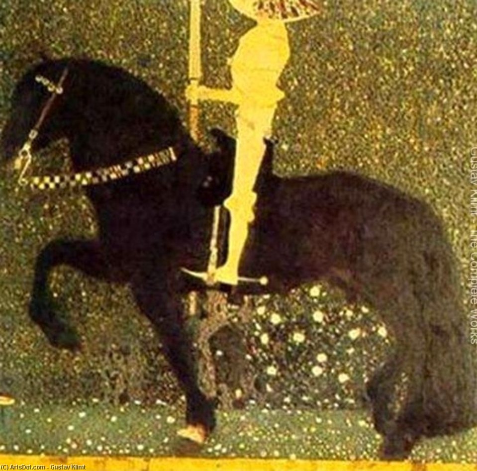 Wikoo.org - موسوعة الفنون الجميلة - اللوحة، العمل الفني Gustav Klimt - Gold Cavalier