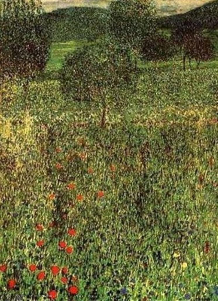 WikiOO.org - Енциклопедия за изящни изкуства - Живопис, Произведения на изкуството Gustav Klimt - Landscape Of A Garden