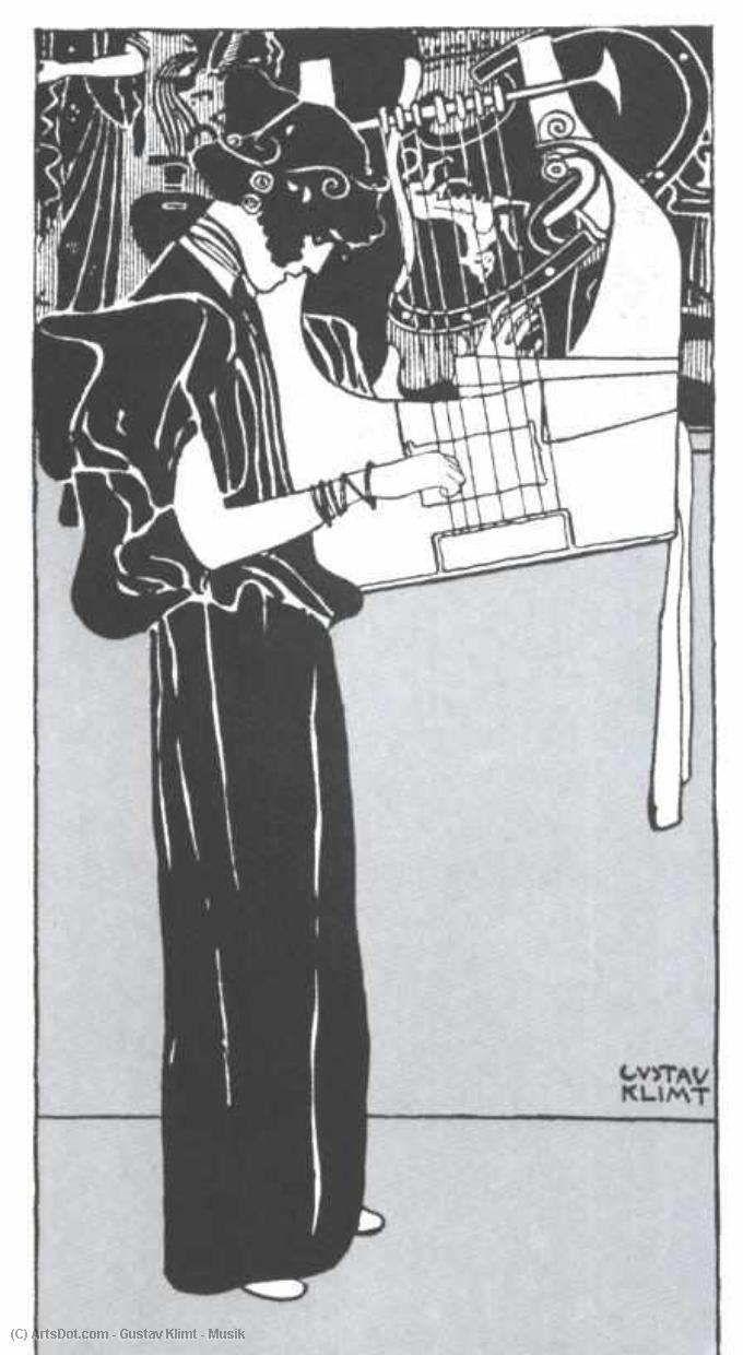 Wikioo.org - Die Enzyklopädie bildender Kunst - Malerei, Kunstwerk von Gustav Klimt - Musik