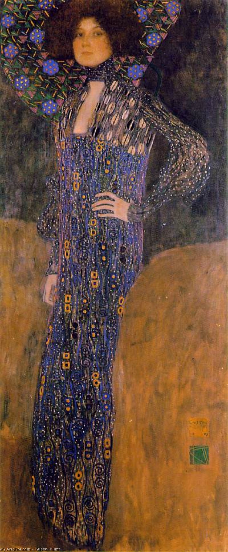 Wikioo.org - Bách khoa toàn thư về mỹ thuật - Vẽ tranh, Tác phẩm nghệ thuật Gustav Klimt - Portrait of Emilie Floge