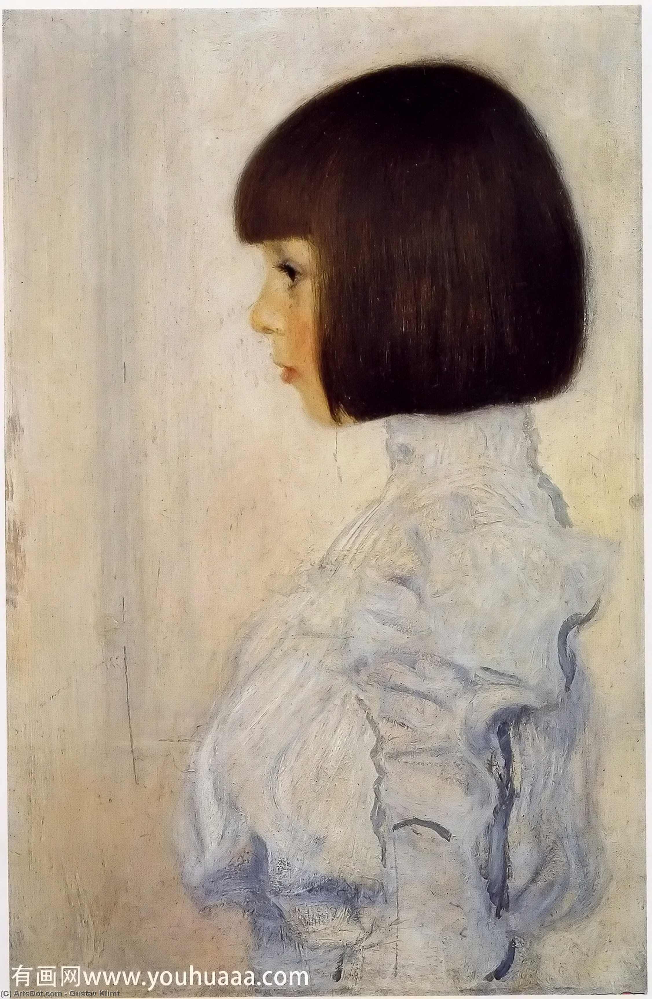 Wikoo.org - موسوعة الفنون الجميلة - اللوحة، العمل الفني Gustav Klimt - Portrait of Helene Klimt