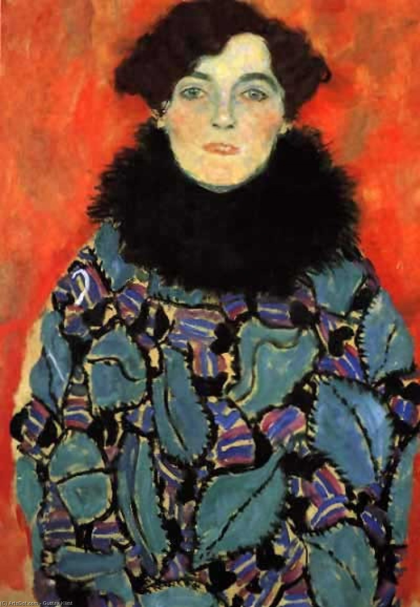 Wikioo.org - The Encyclopedia of Fine Arts - Painting, Artwork by Gustav Klimt - Portrait Of Johanna Staude (unfinished)
