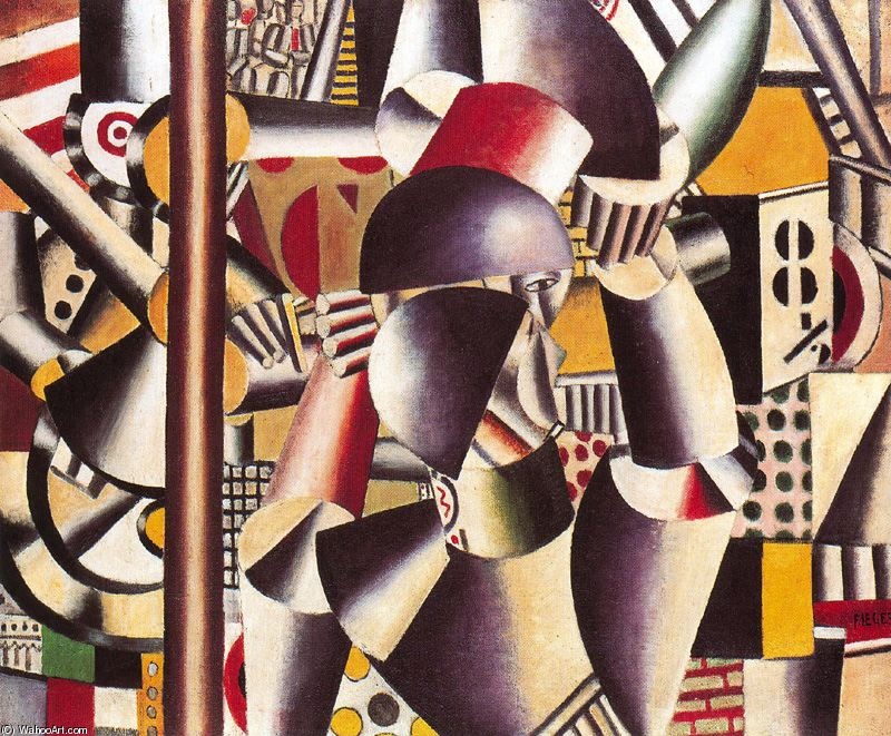 WikiOO.org - Encyclopedia of Fine Arts - Maleri, Artwork Fernand Leger - Acrobats at the Circus