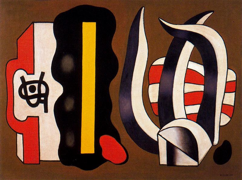 WikiOO.org - Encyclopedia of Fine Arts - Maleri, Artwork Fernand Leger - Composition with aloe No. 3