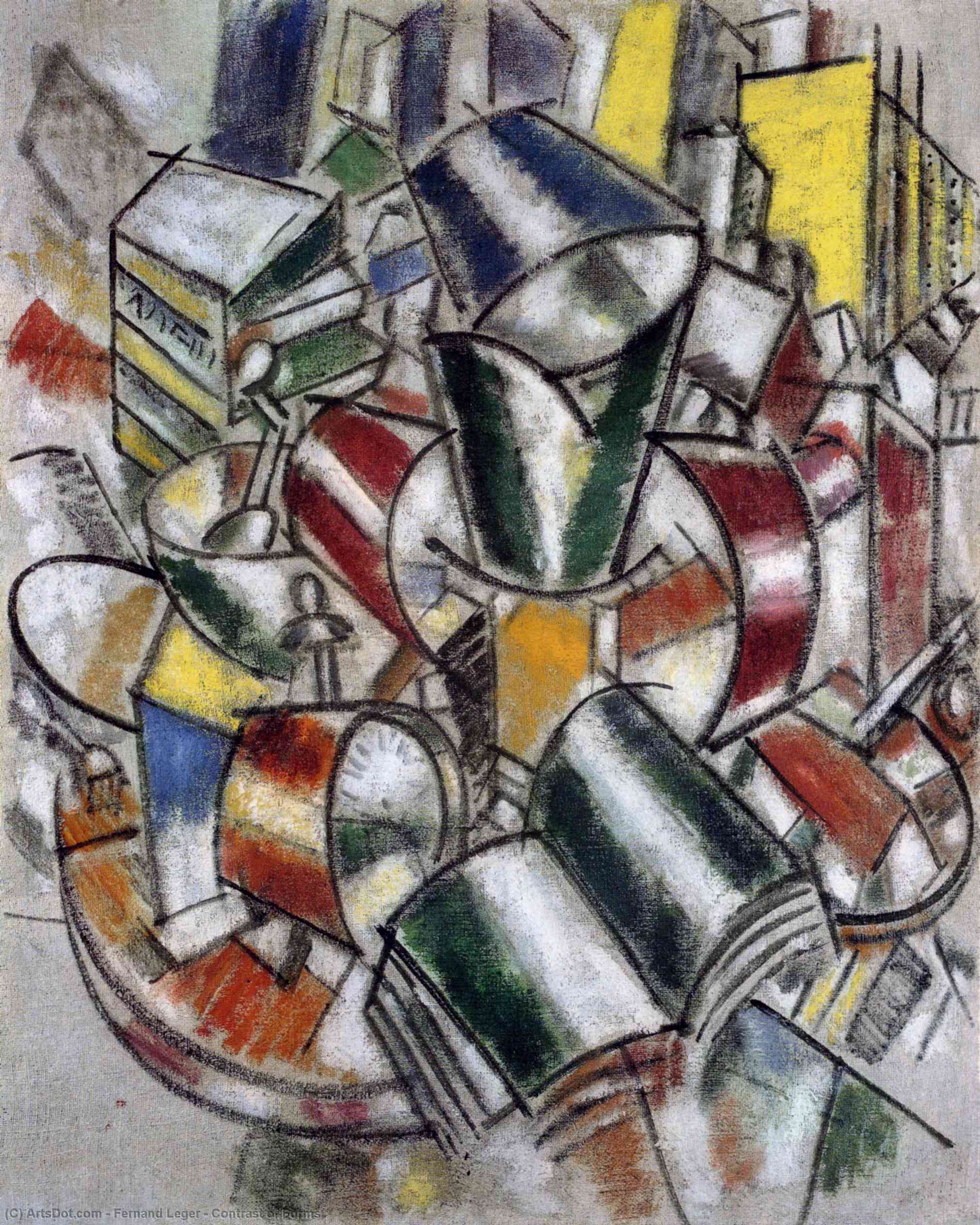 WikiOO.org - Encyclopedia of Fine Arts - Maalaus, taideteos Fernand Leger - Contrast of Forms