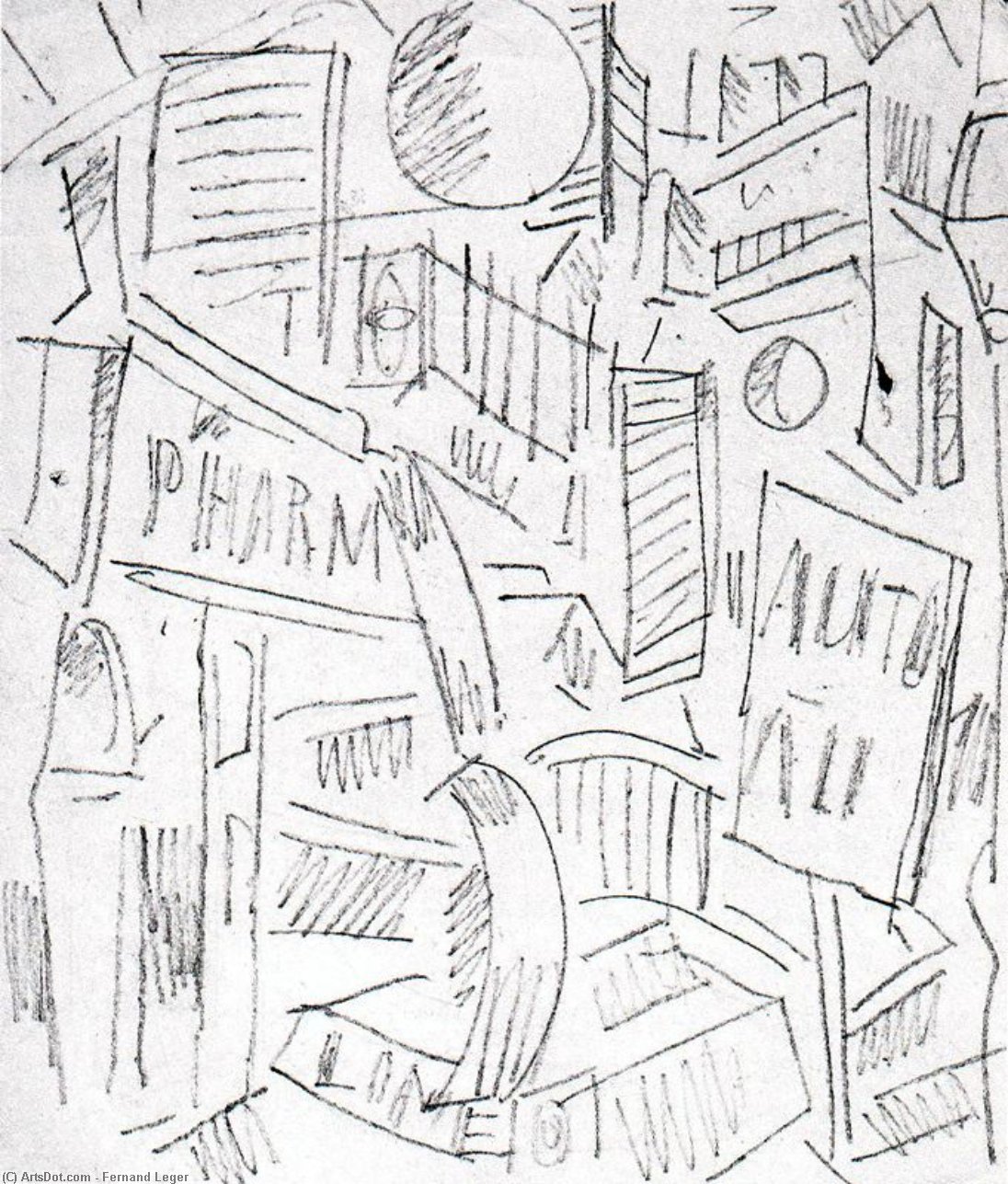 WikiOO.org - Енциклопедия за изящни изкуства - Живопис, Произведения на изкуството Fernand Leger - Drawing from the front