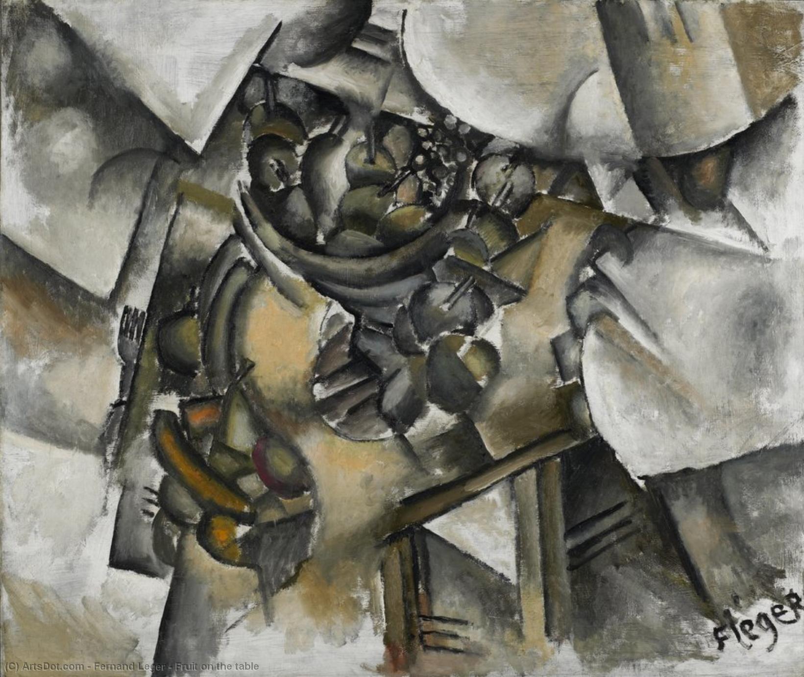 WikiOO.org - Encyclopedia of Fine Arts - Maalaus, taideteos Fernand Leger - Fruit on the table
