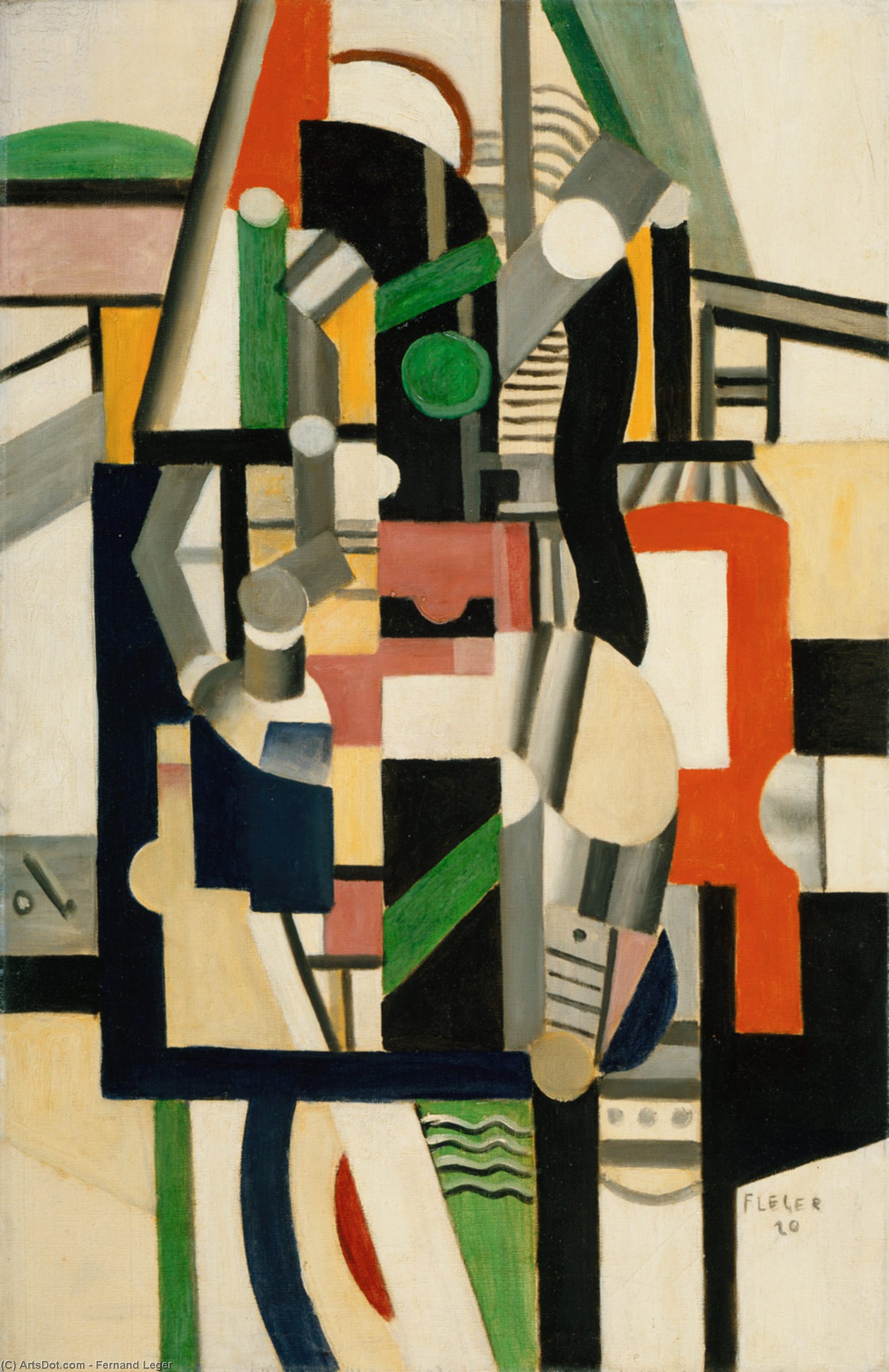 Wikioo.org - The Encyclopedia of Fine Arts - Painting, Artwork by Fernand Leger - Mechanical Elements