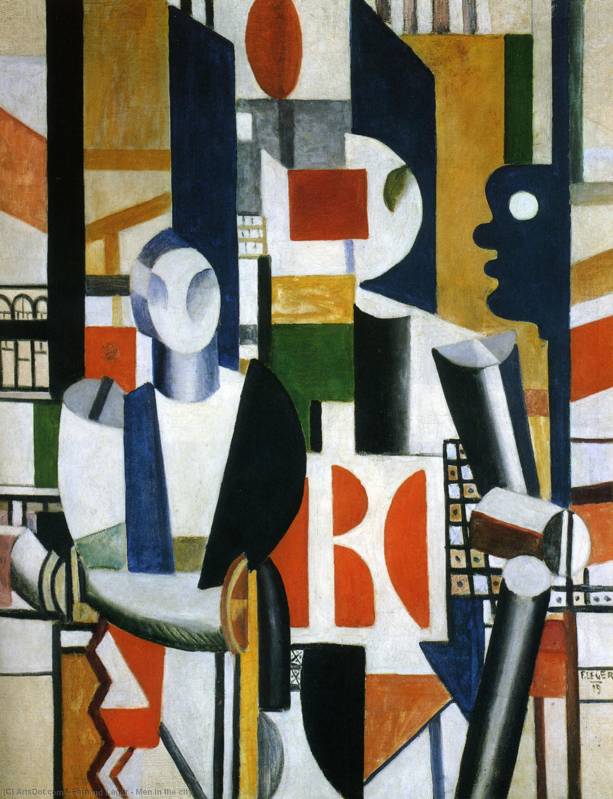 Wikioo.org - The Encyclopedia of Fine Arts - Painting, Artwork by Fernand Leger - Men in the city