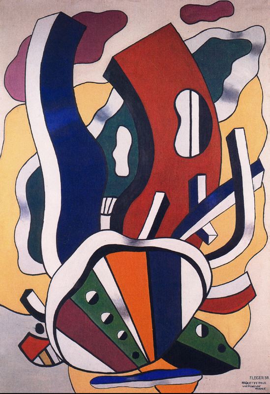 WikiOO.org - Encyclopedia of Fine Arts - Maalaus, taideteos Fernand Leger - Model of a mural
