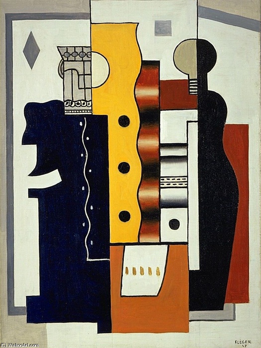 Wikioo.org - The Encyclopedia of Fine Arts - Painting, Artwork by Fernand Leger - Still Life, King of Diamonds