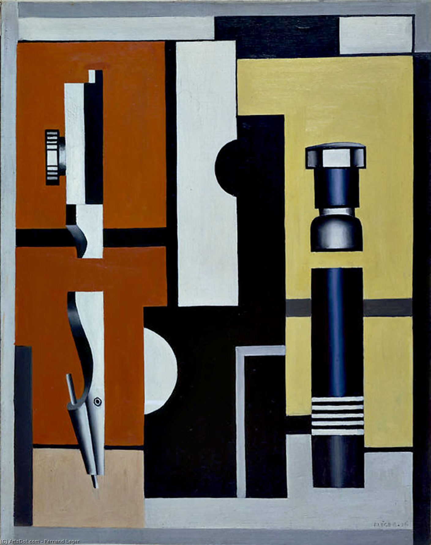 Wikioo.org - The Encyclopedia of Fine Arts - Painting, Artwork by Fernand Leger - Still Life1