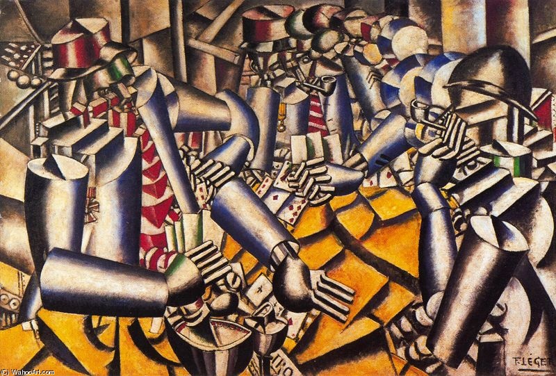 Wikioo.org - The Encyclopedia of Fine Arts - Painting, Artwork by Fernand Leger - The card game