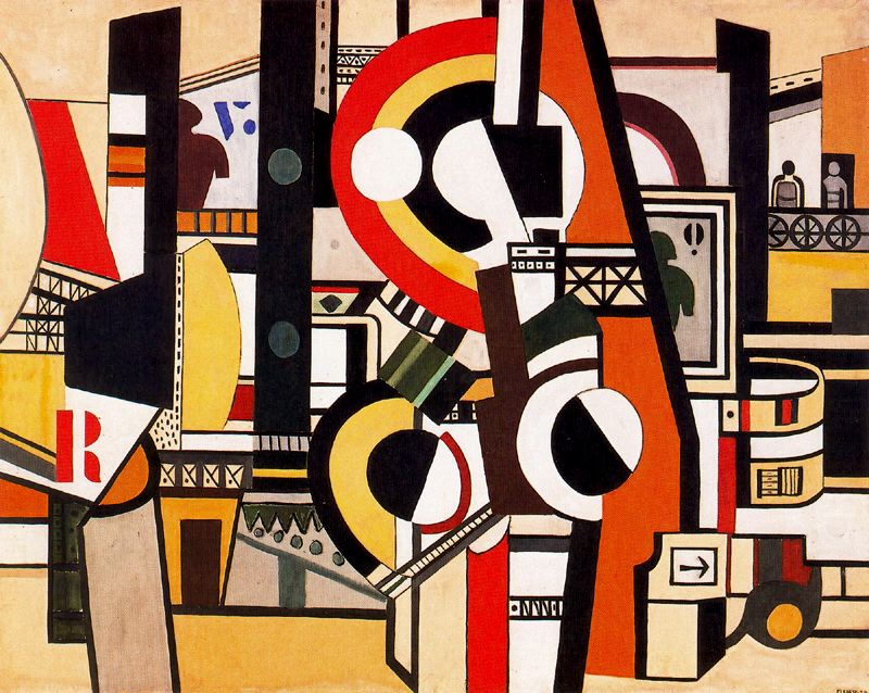 WikiOO.org - Encyclopedia of Fine Arts - Malba, Artwork Fernand Leger - The disks in the city