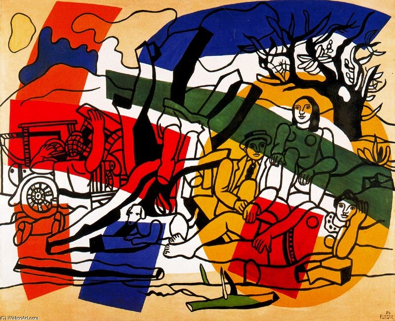 Wikioo.org - The Encyclopedia of Fine Arts - Painting, Artwork by Fernand Leger - The field trip