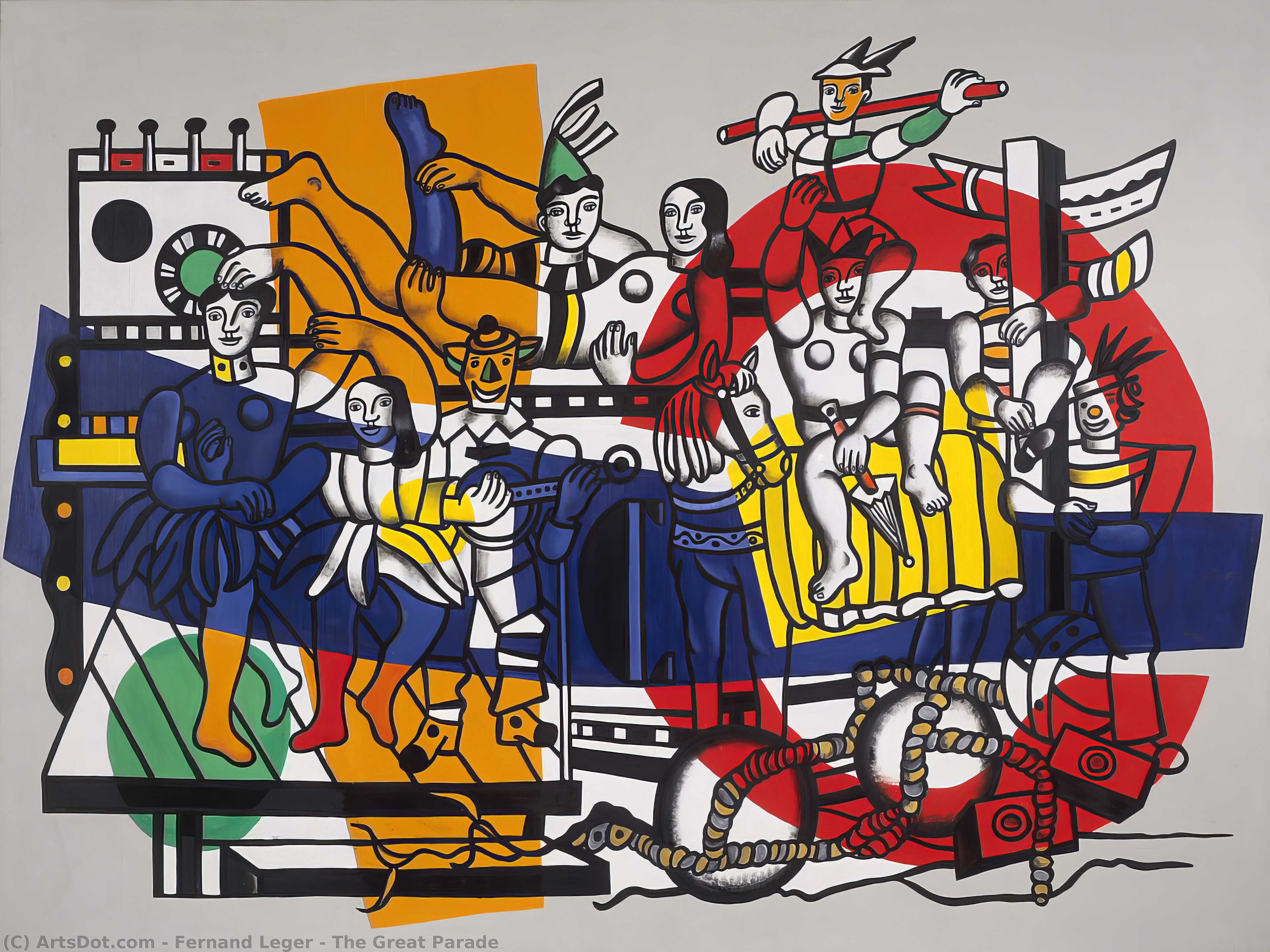 Wikioo.org - The Encyclopedia of Fine Arts - Painting, Artwork by Fernand Leger - The Great Parade