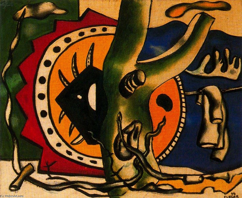 WikiOO.org - Encyclopedia of Fine Arts - Maalaus, taideteos Fernand Leger - The green tree