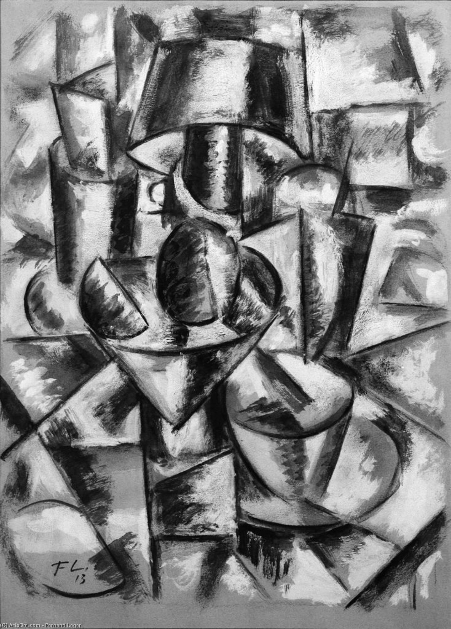 WikiOO.org - Encyclopedia of Fine Arts - Maalaus, taideteos Fernand Leger - The Lamp