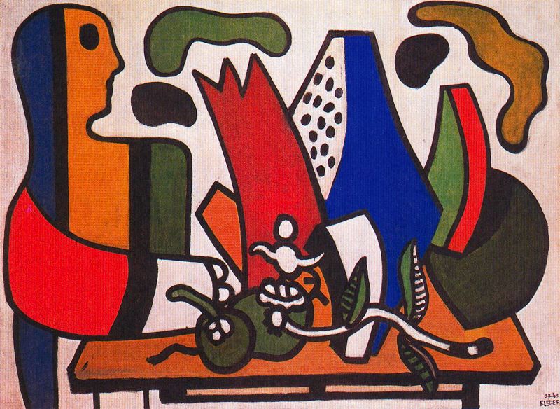 Wikioo.org - The Encyclopedia of Fine Arts - Painting, Artwork by Fernand Leger - The man in the tavern