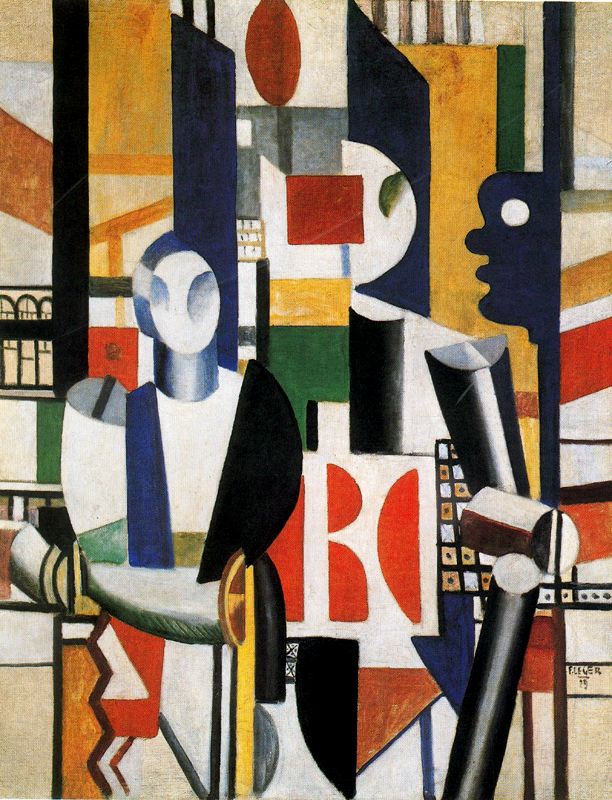WikiOO.org - Encyclopedia of Fine Arts - Maleri, Artwork Fernand Leger - The men in the city