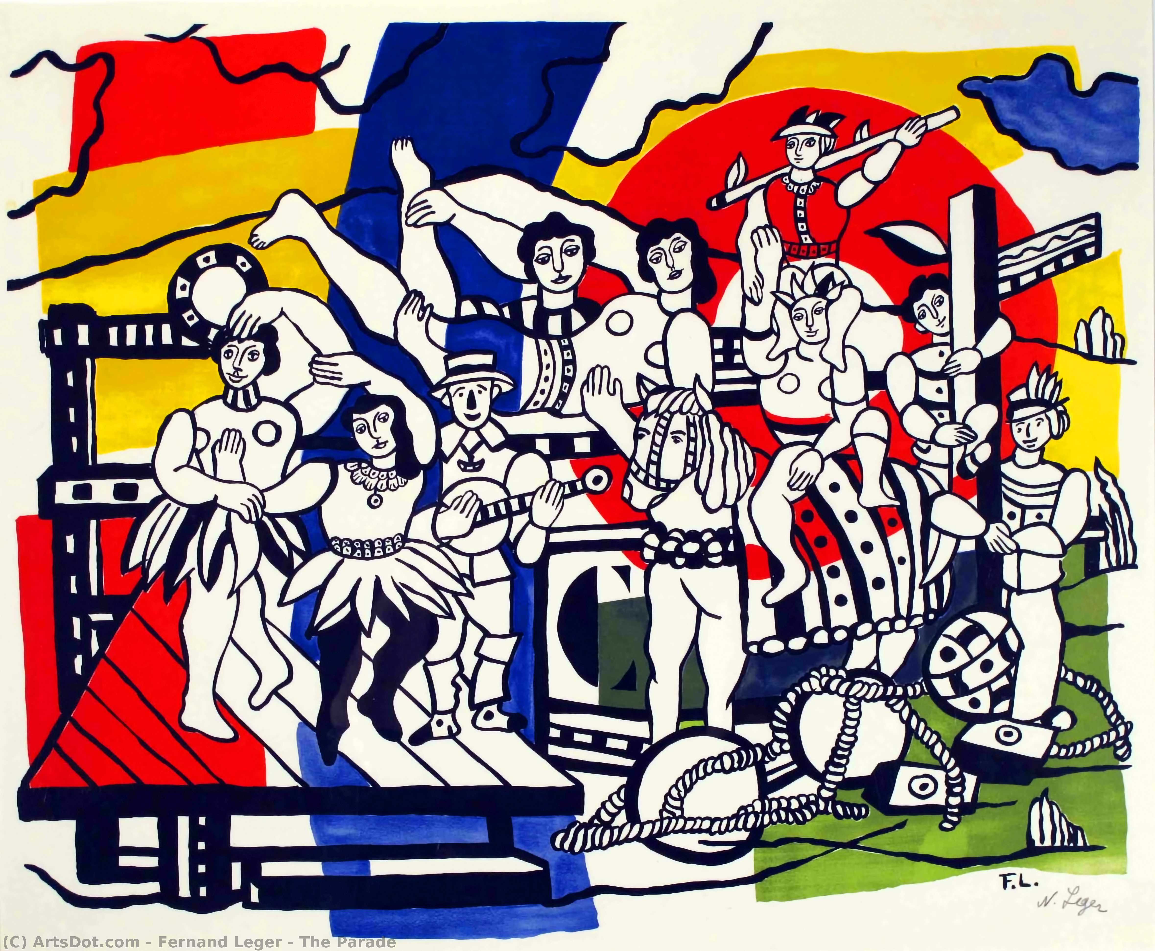 WikiOO.org - Encyclopedia of Fine Arts - Maalaus, taideteos Fernand Leger - The Parade
