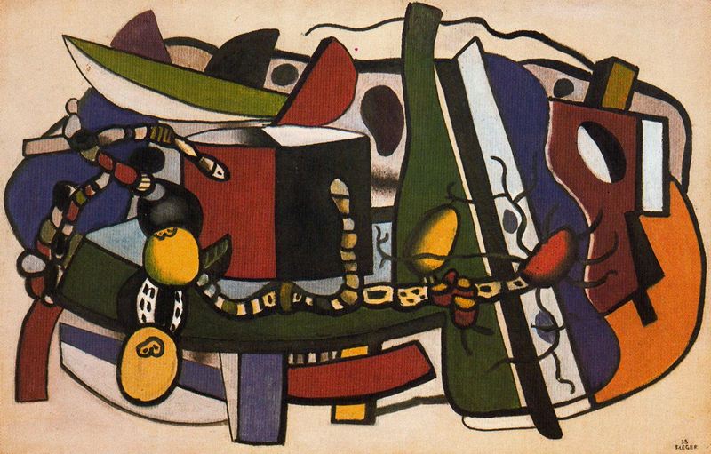 Wikioo.org - The Encyclopedia of Fine Arts - Painting, Artwork by Fernand Leger - The red and black glass