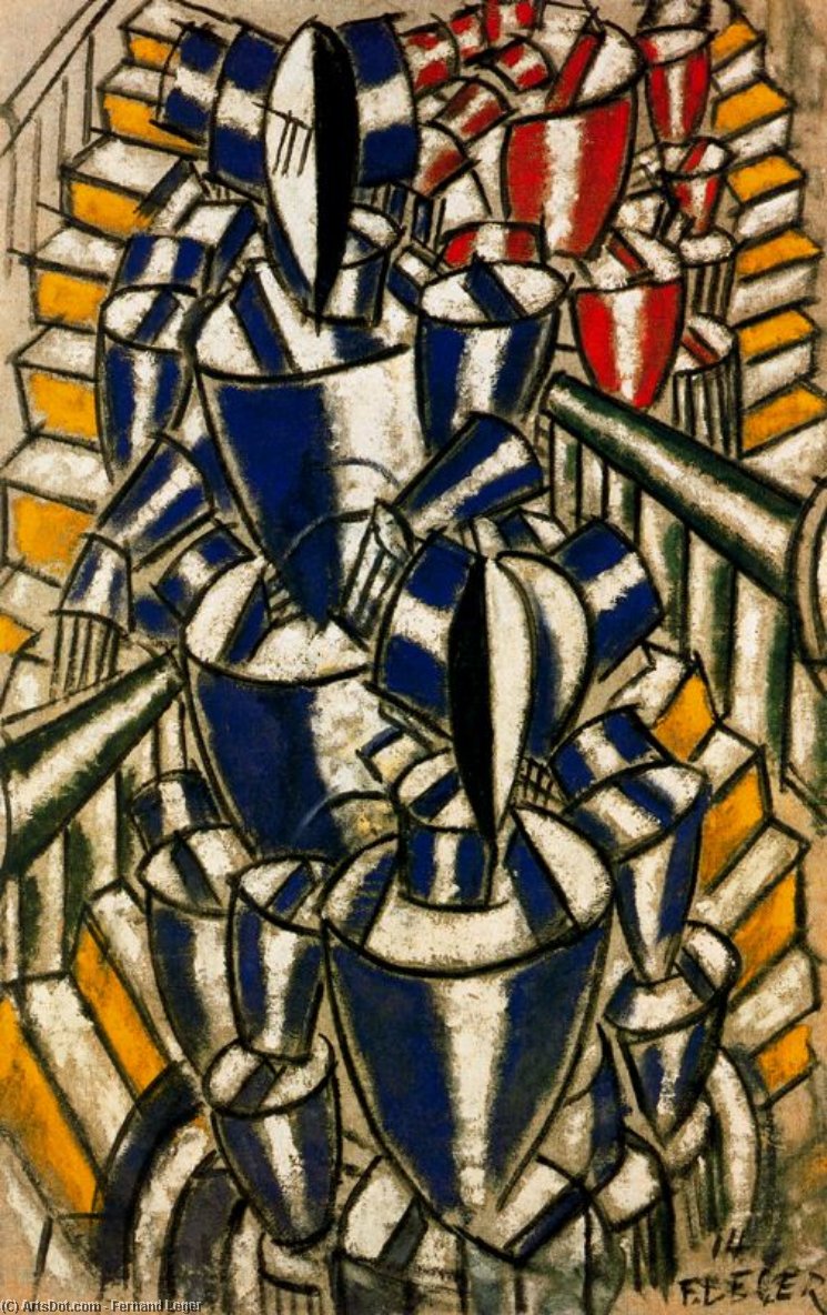Wikioo.org - The Encyclopedia of Fine Arts - Painting, Artwork by Fernand Leger - The staircase