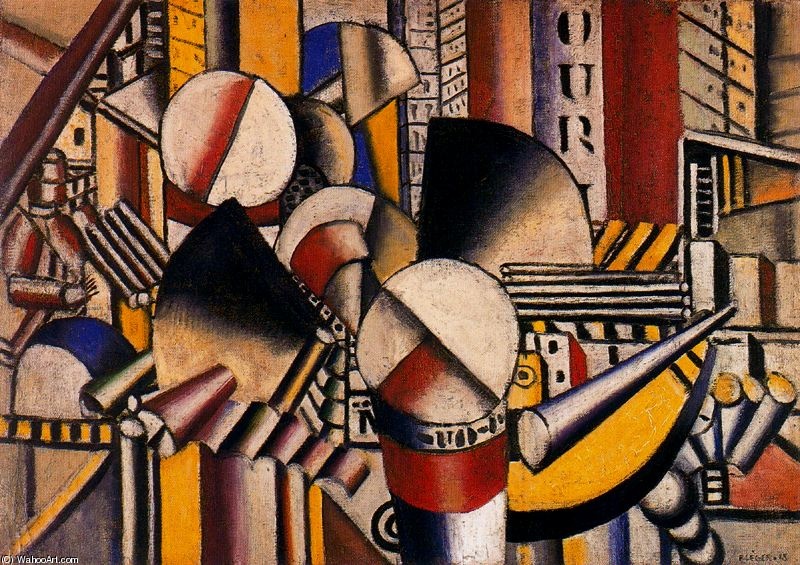 Wikioo.org - The Encyclopedia of Fine Arts - Painting, Artwork by Fernand Leger - The tug pink