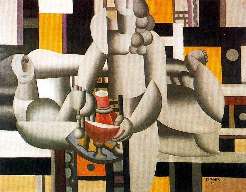 Wikioo.org - The Encyclopedia of Fine Arts - Painting, Artwork by Fernand Leger - The two women and still life