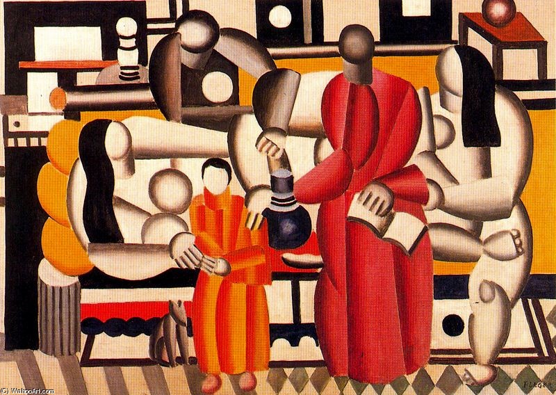 WikiOO.org - Εγκυκλοπαίδεια Καλών Τεχνών - Ζωγραφική, έργα τέχνης Fernand Leger - Women in an Interior