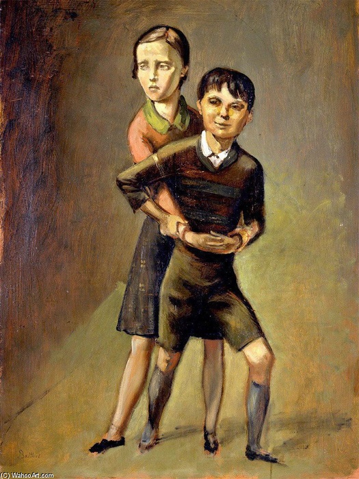 Wikioo.org - The Encyclopedia of Fine Arts - Painting, Artwork by Balthus (Balthasar Klossowski) - Brother and Sister