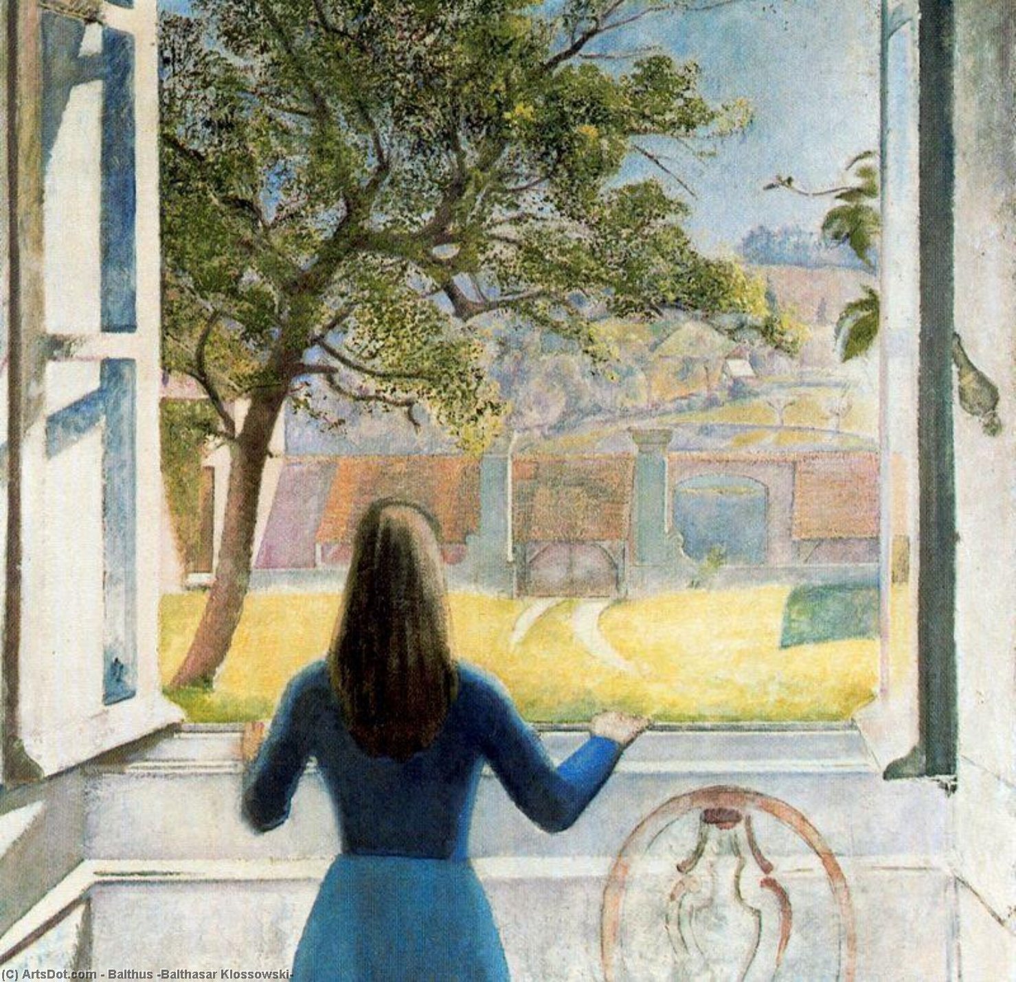 Wikioo.org – La Enciclopedia de las Bellas Artes - Pintura, Obras de arte de Balthus (Balthasar Klossowski) - chica en el ventana