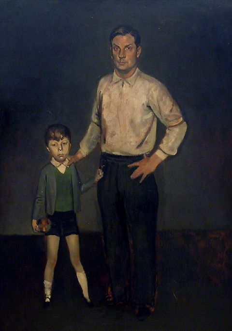 Wikioo.org - The Encyclopedia of Fine Arts - Painting, Artwork by Balthus (Balthasar Klossowski) - Roger and his son