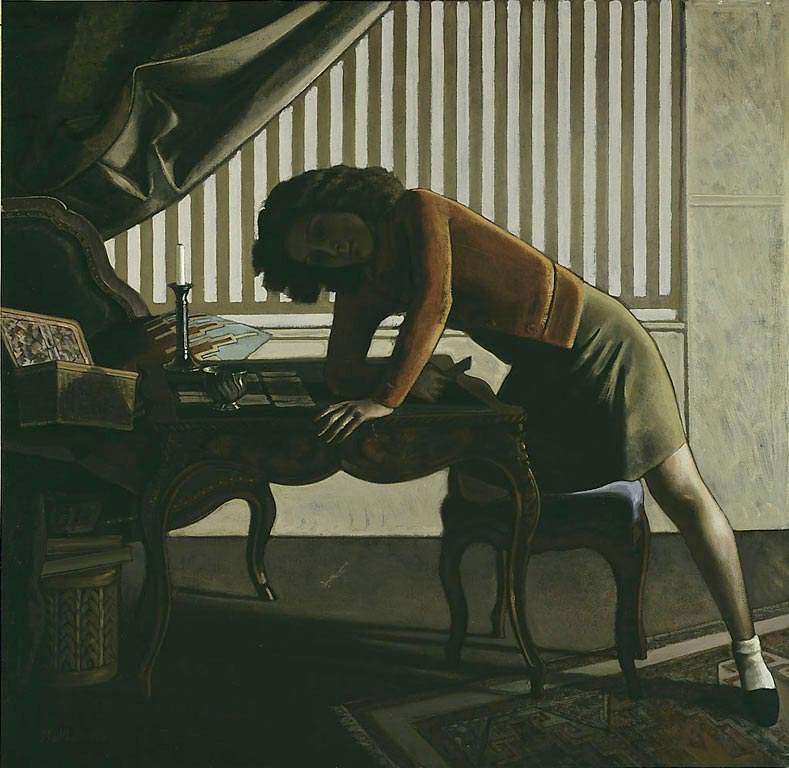Wikioo.org - The Encyclopedia of Fine Arts - Painting, Artwork by Balthus (Balthasar Klossowski) - Solitaire