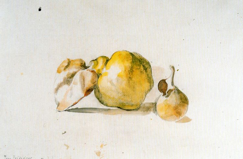 WikiOO.org - Encyclopedia of Fine Arts - Maľba, Artwork Balthus (Balthasar Klossowski) - Still Life (quince and pear)