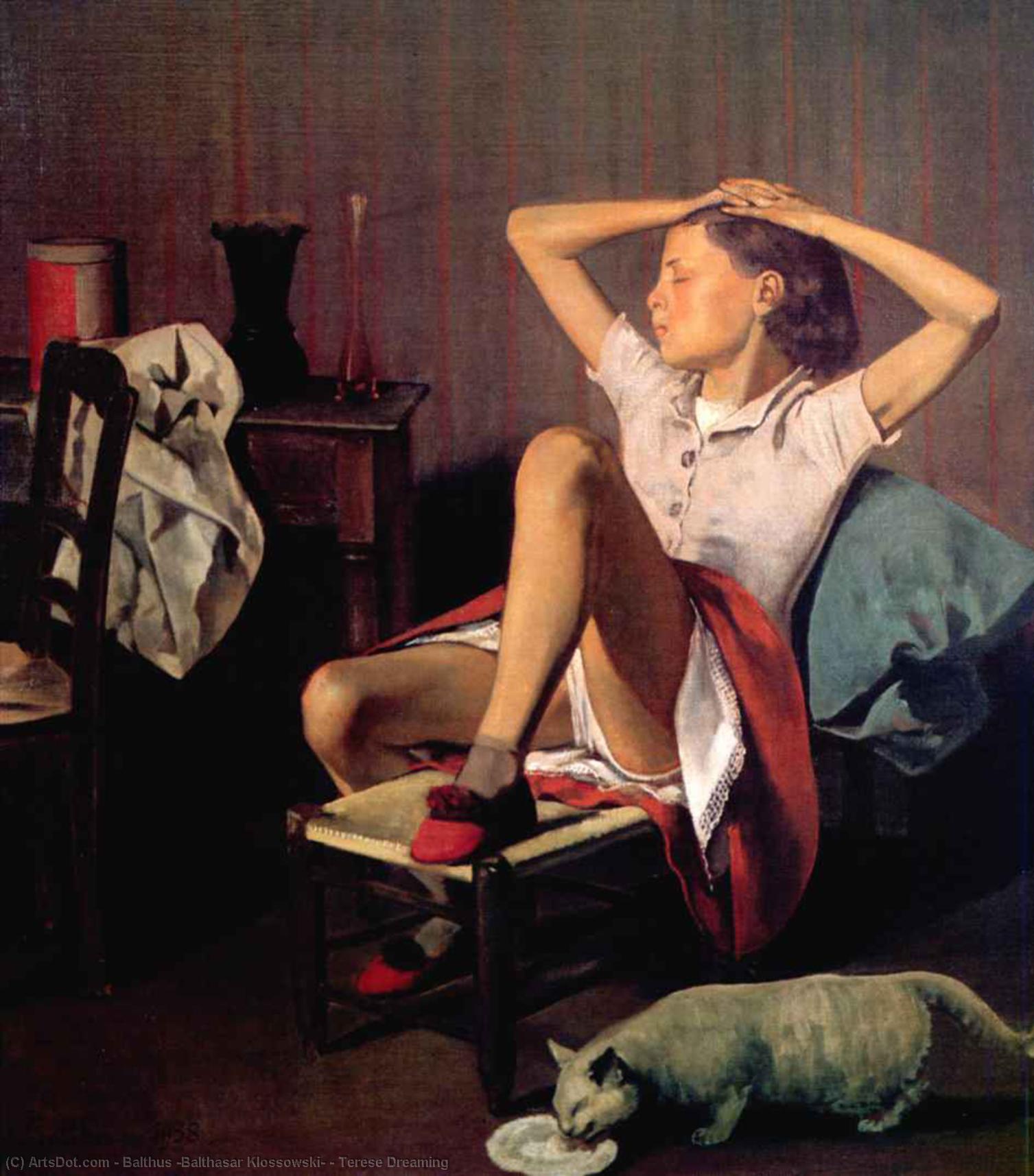 Wikioo.org - The Encyclopedia of Fine Arts - Painting, Artwork by Balthus (Balthasar Klossowski) - Terese Dreaming