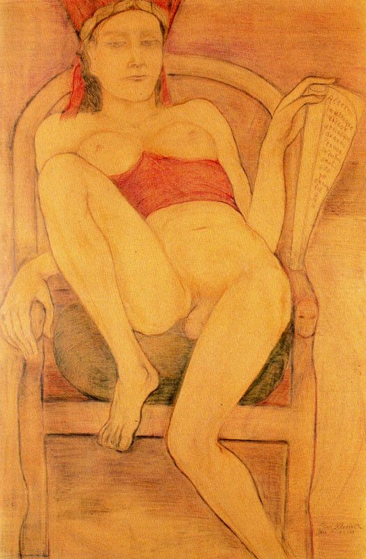 WikiOO.org - Encyclopedia of Fine Arts - Maľba, Artwork Balthus (Balthasar Klossowski) - The sovereign Hemafrodita