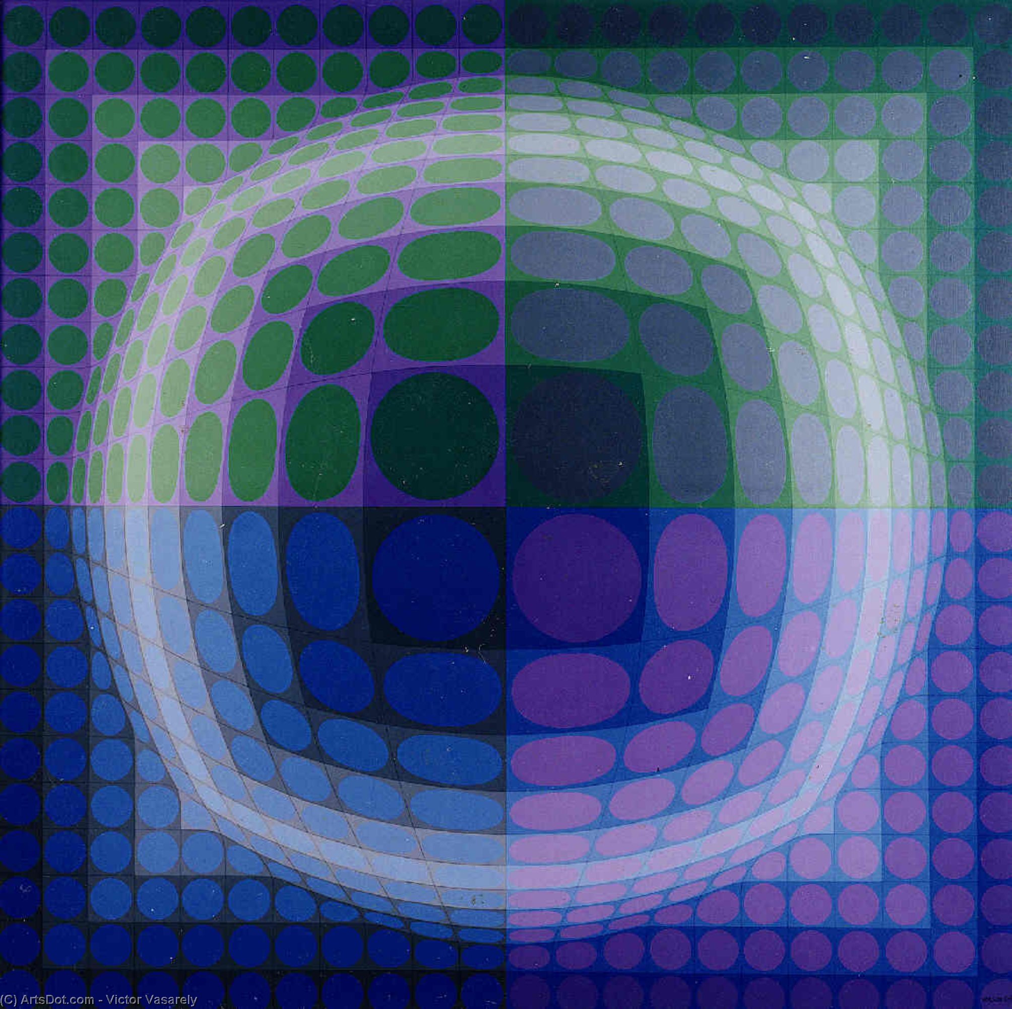 Wikioo.org - The Encyclopedia of Fine Arts - Painting, Artwork by Victor Vasarely - Pal-Ket