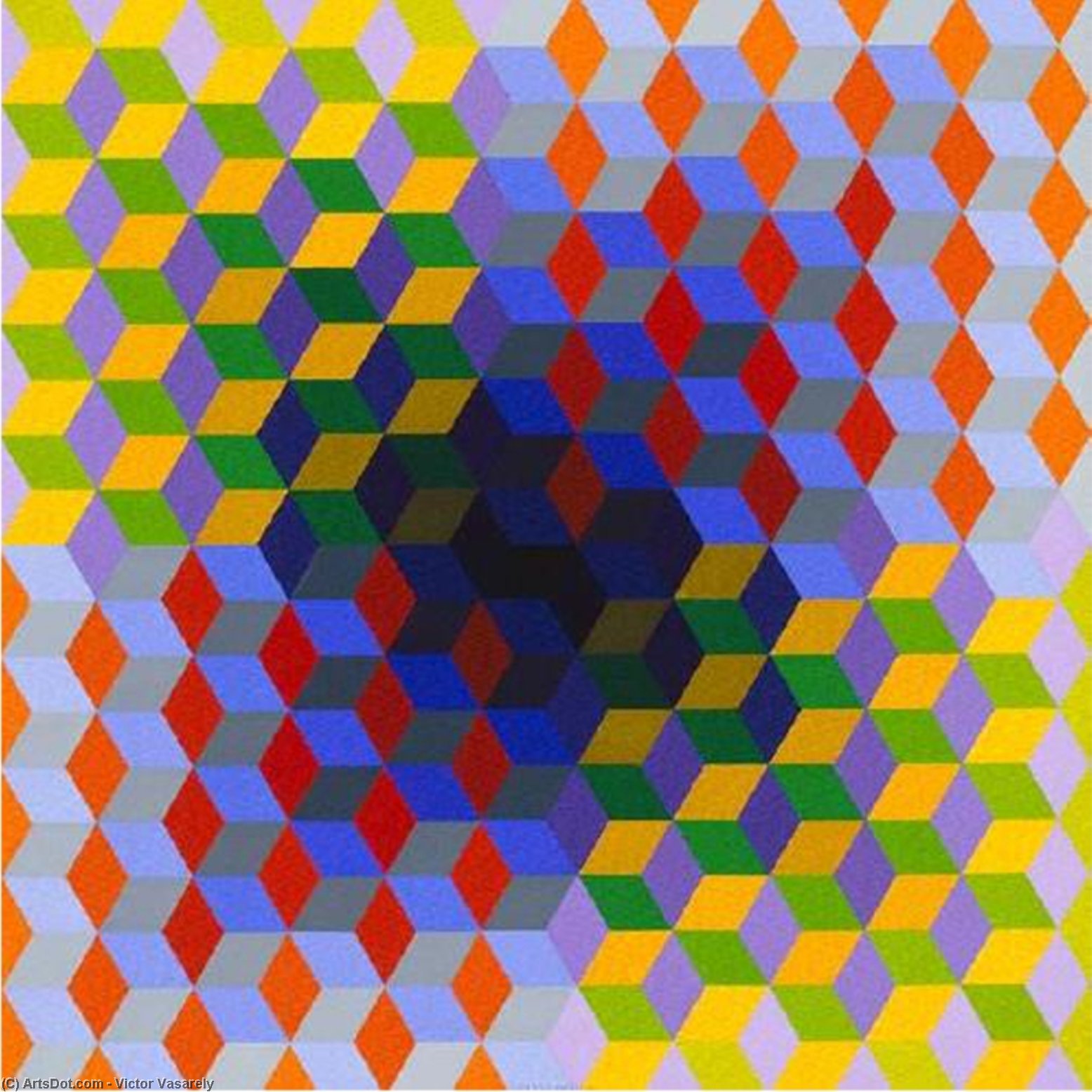 Wikioo.org - The Encyclopedia of Fine Arts - Painting, Artwork by Victor Vasarely - Yon