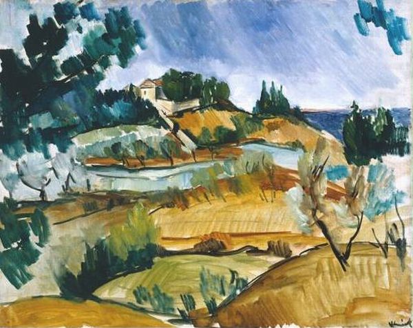 Wikioo.org - The Encyclopedia of Fine Arts - Painting, Artwork by Maurice De Vlaminck - Landscape near Martigues