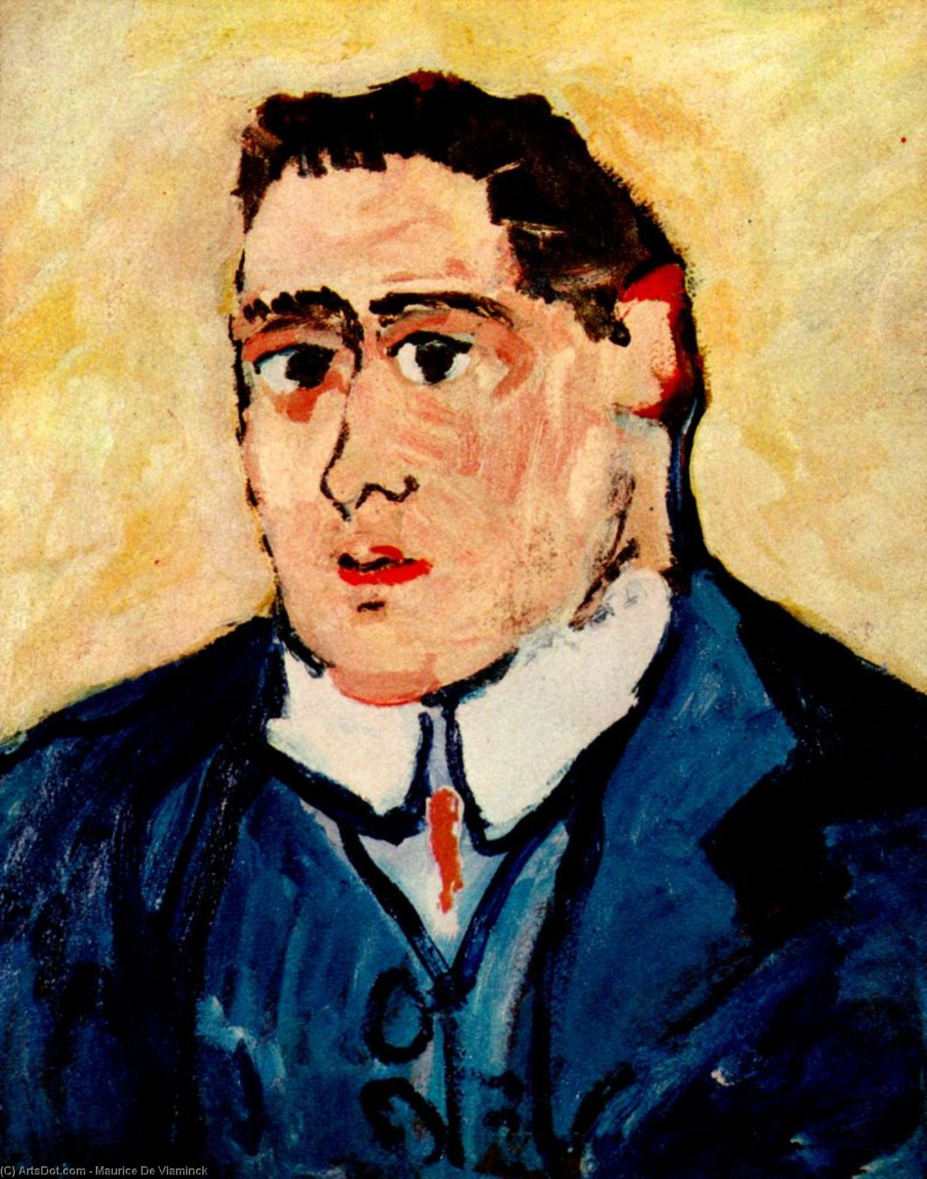 WikiOO.org - دایره المعارف هنرهای زیبا - نقاشی، آثار هنری Maurice De Vlaminck - Portrait of Guillaume Apollinaire