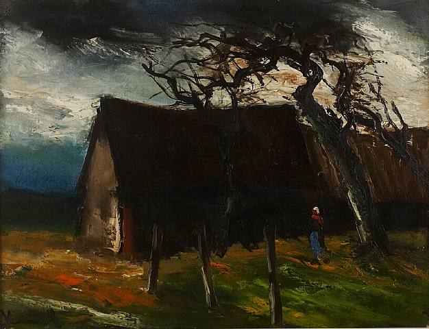 Wikioo.org - The Encyclopedia of Fine Arts - Painting, Artwork by Maurice De Vlaminck - Stormy Landscape
